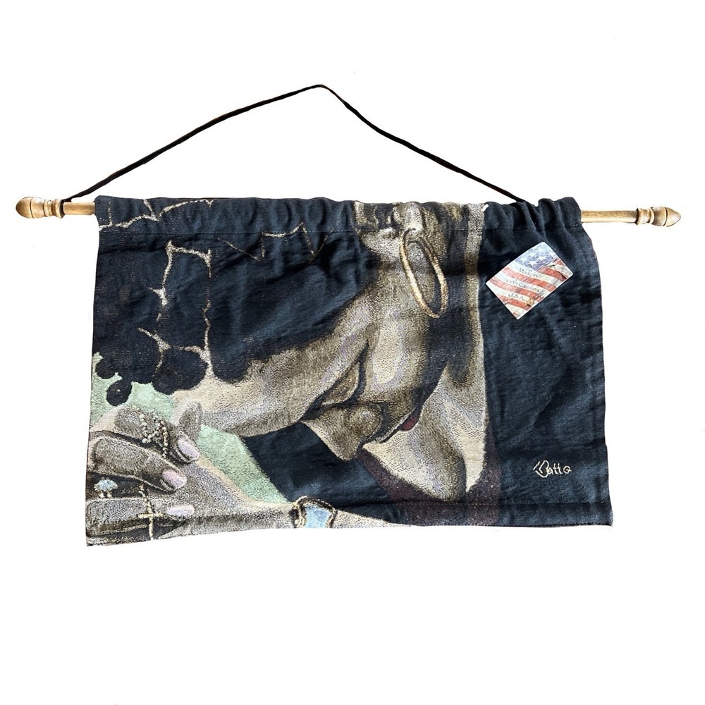 Wall Hanging‎ Tapestry Time Well Spent Henry Battle Angel Woven  African Art